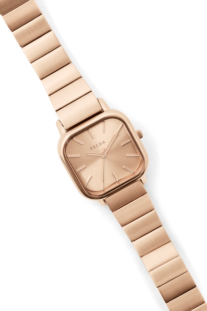 Esther | Square Metal Watch | Rose Gold | BREDA Watch