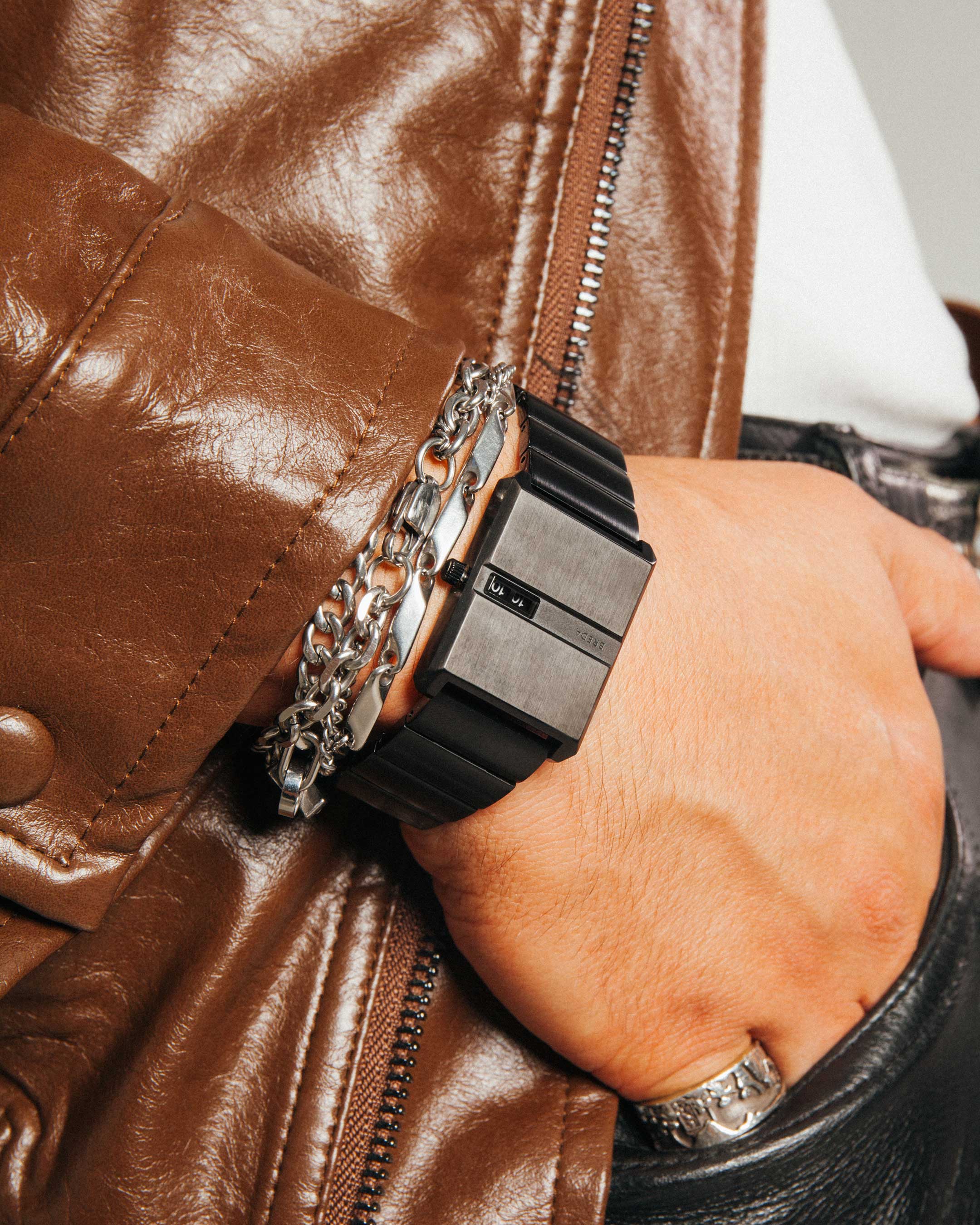 Vintage Retro Leather Cuff Bracelet Wide Band Steampunk Mens Quartz Wrist  Watch  eBay